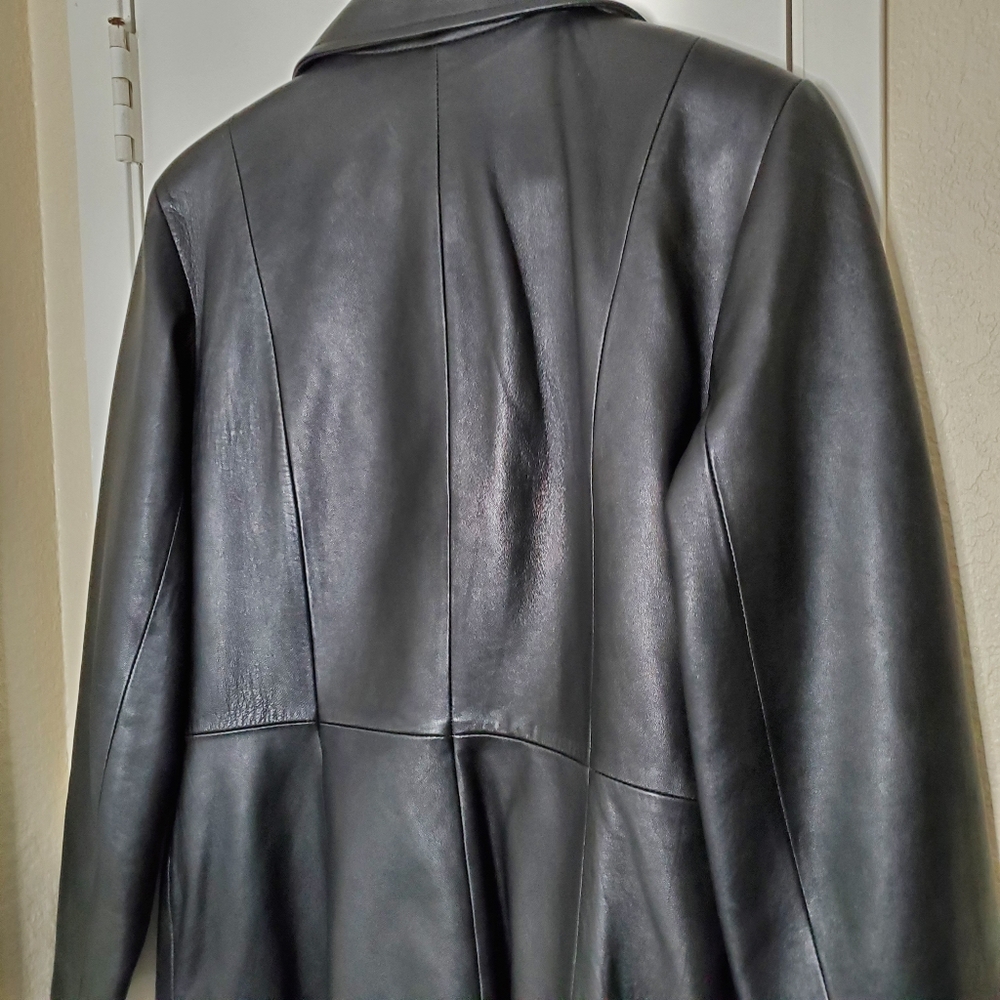 Siena Studio Women's Black Leather Jacket Size M - Picture 5 of 16
